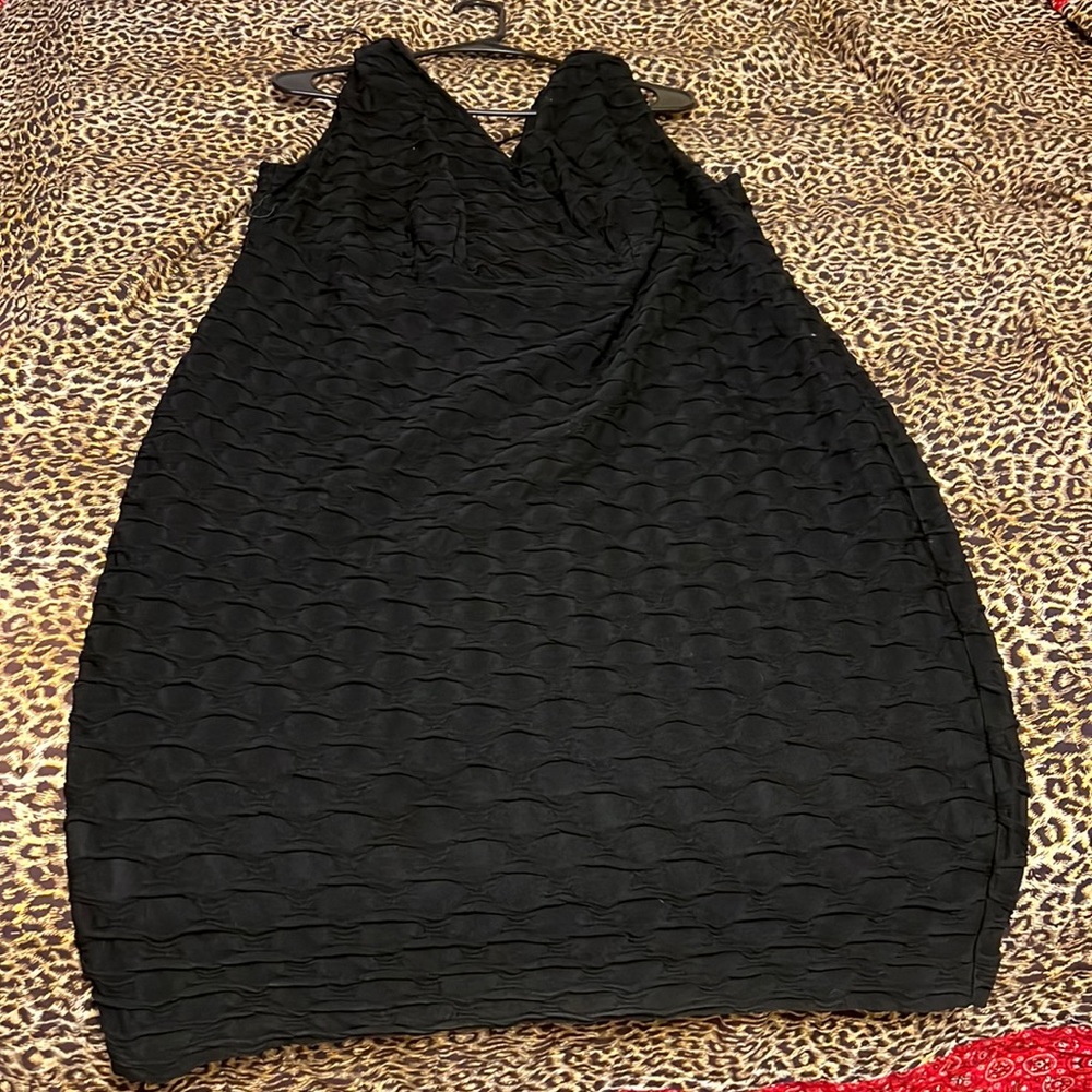 Black knee length dress